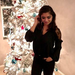 Lulus black lace top